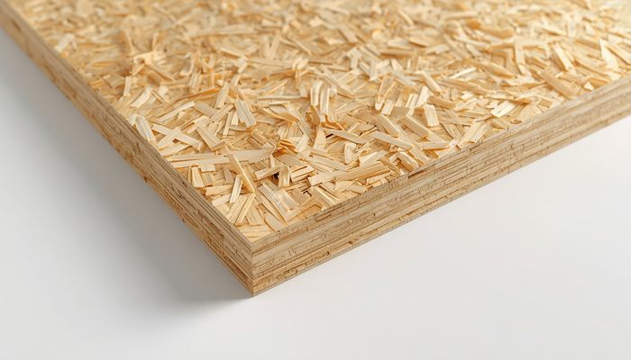 OSB oriented strand board panel used as wall sheathing in residential construction